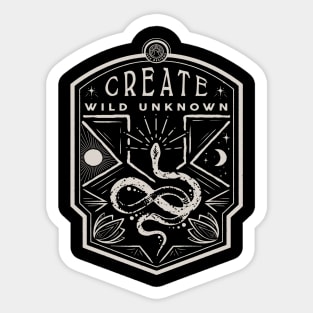 Create your Wild Unknown Sticker